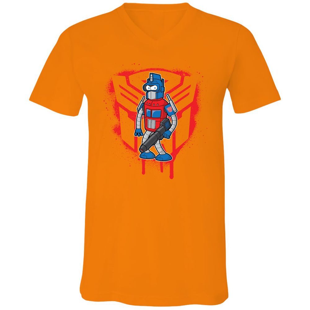 Unisex V-Neck T-Shirt - KDF379YY - Orange - 11