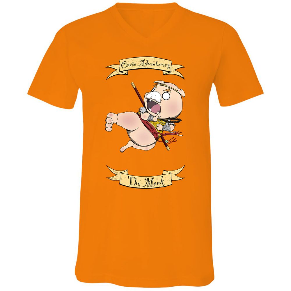 Unisex V-Neck T-Shirt - L23VUEUV - Orange - 11