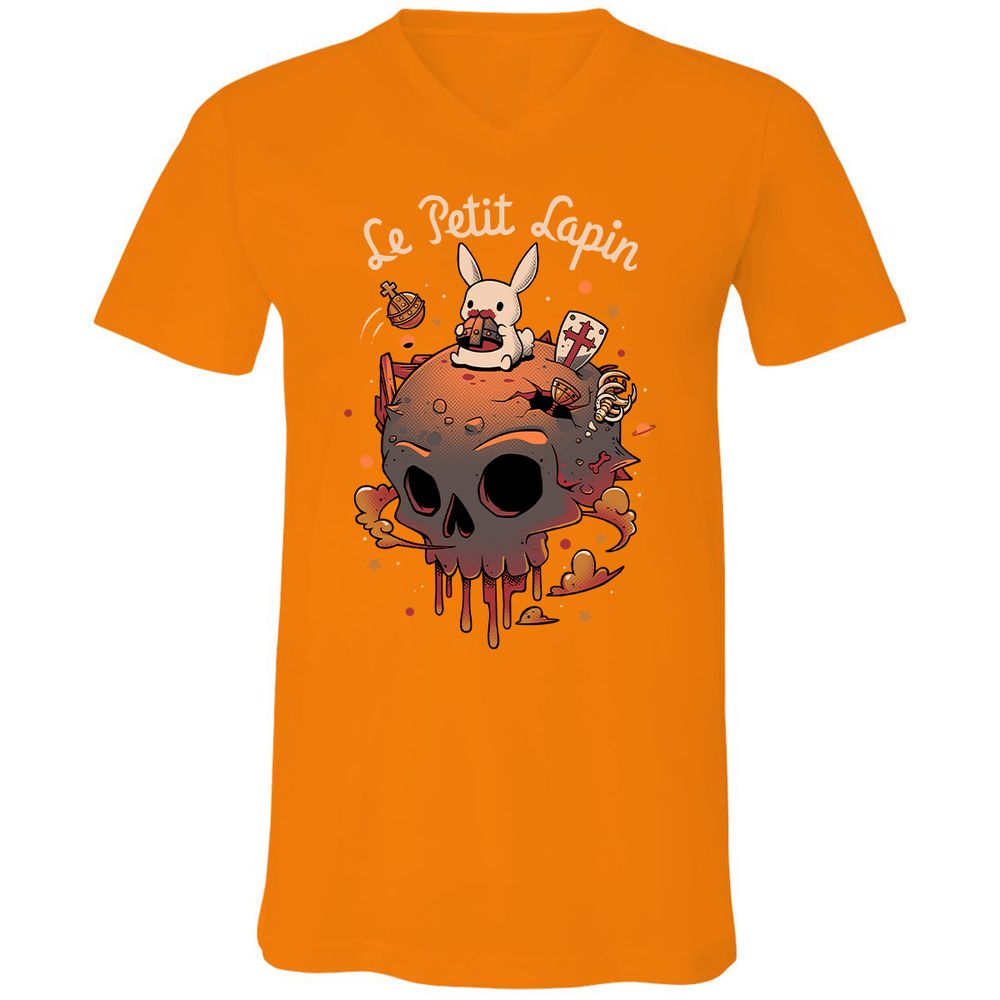 Unisex V-Neck T-Shirt - VDCDRJBV - Orange - 11