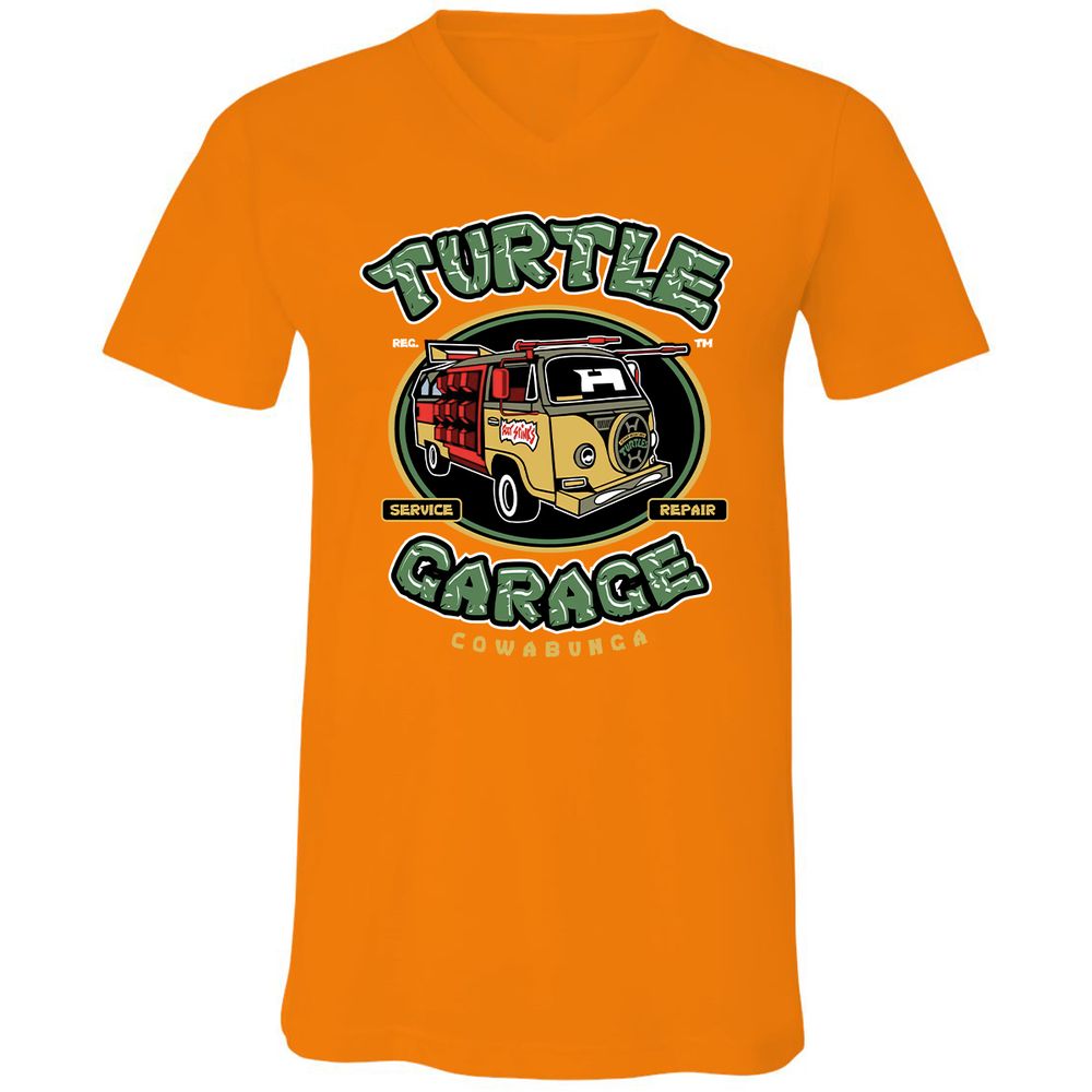 Unisex V-Neck T-Shirt - 29GU3KC3 - Orange - 11