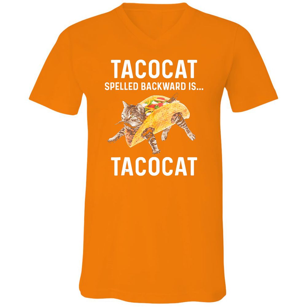 Unisex V-Neck T-Shirt - A3UZUB96 - Orange - 11