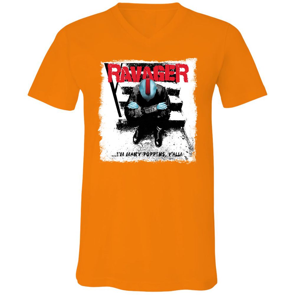 Unisex V-Neck T-Shirt - N2ZEES4V - Orange - 11