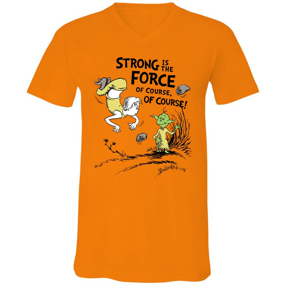 Unisex V-Neck T-Shirt - 5ZB3UHKW - Orange - 11