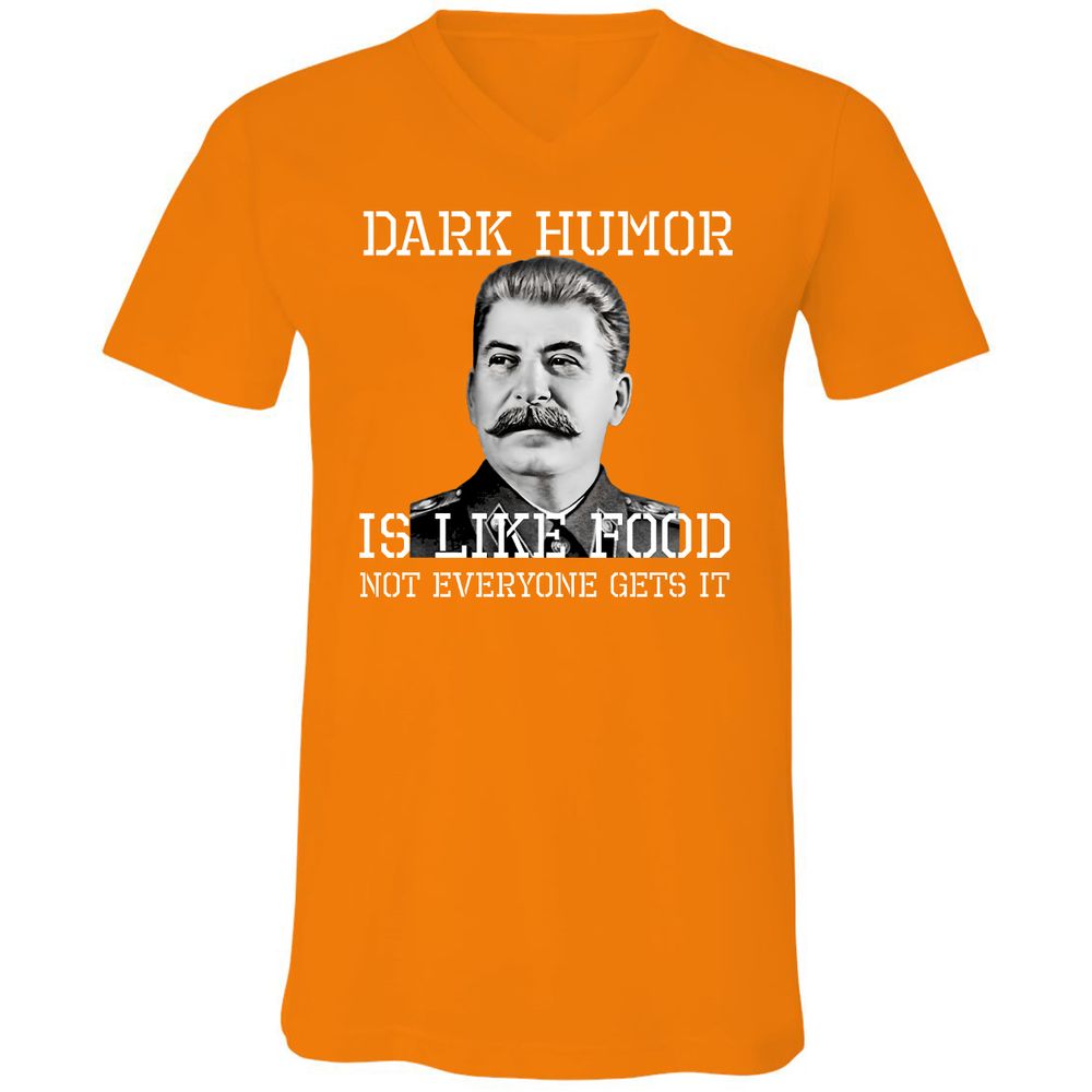 Unisex V-Neck T-Shirt - KGUTUMXZ - Orange - 11