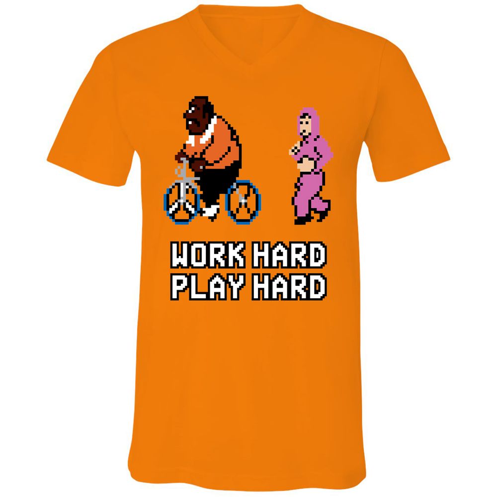 Unisex V-Neck T-Shirt - 1H75NU29 - Orange - 11