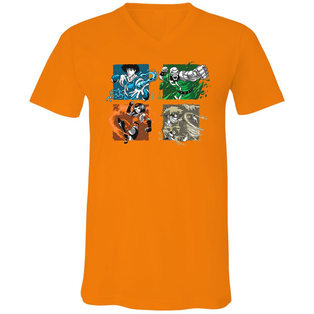 Unisex V-Neck T-Shirt - VSBM9711 - Orange - 11