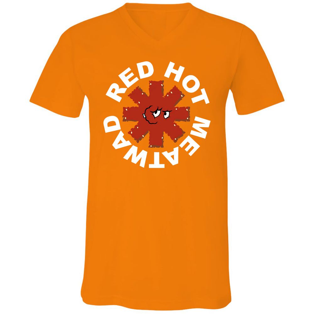 Unisex V-Neck T-Shirt - Z9ZL6VYN - Orange - 11