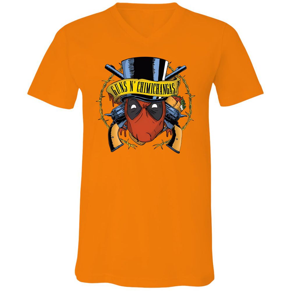 Unisex V-Neck T-Shirt - GJA7942D - Orange - 11