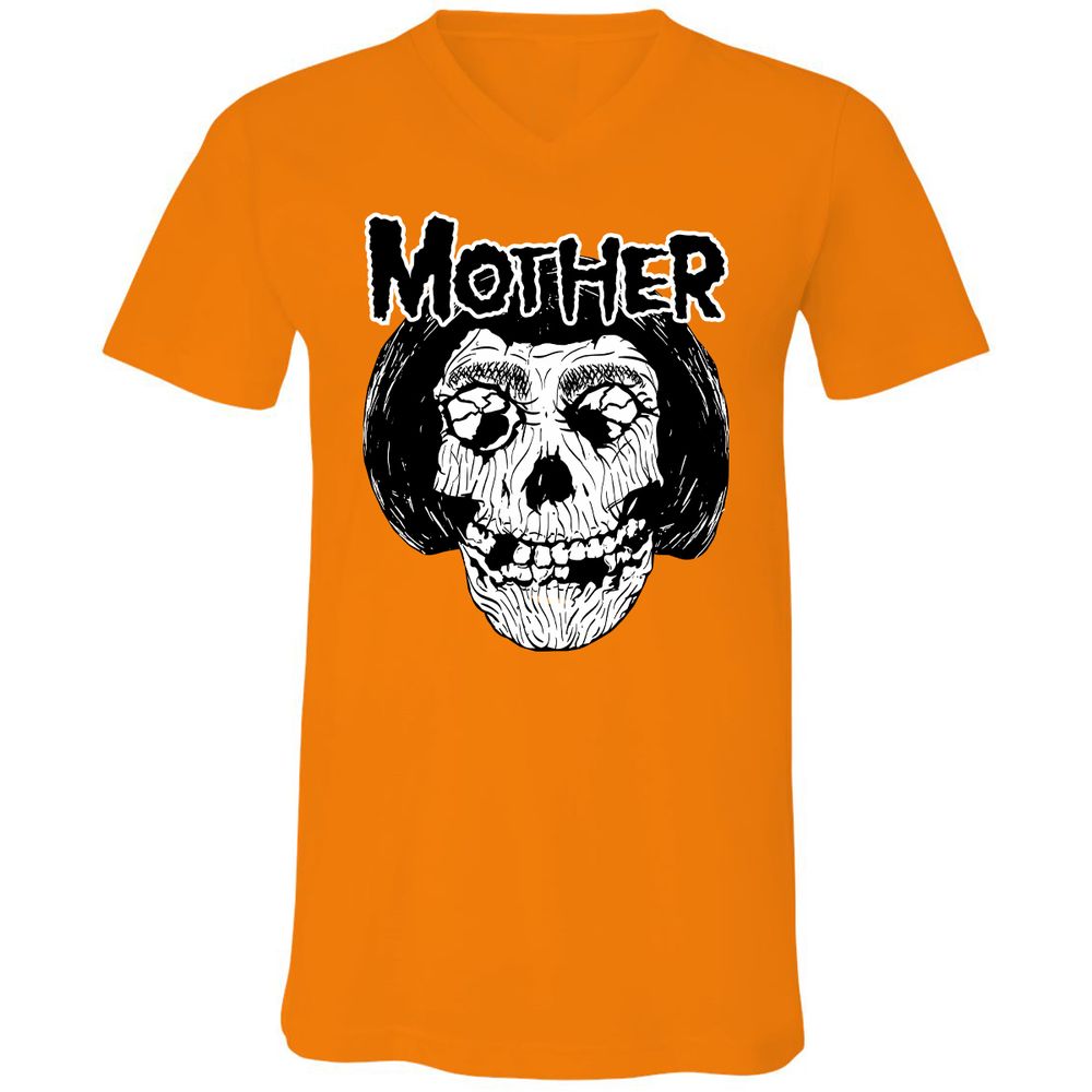 Unisex V-Neck T-Shirt - RAUZJQY5 - Orange - 11