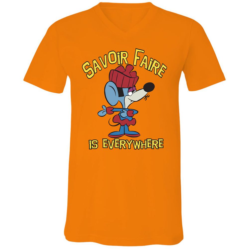 Unisex V-Neck T-Shirt - E95PJMNG - Orange - 11