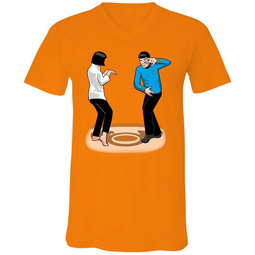 Unisex V-Neck T-Shirt - ANG83PSS - Orange - 11