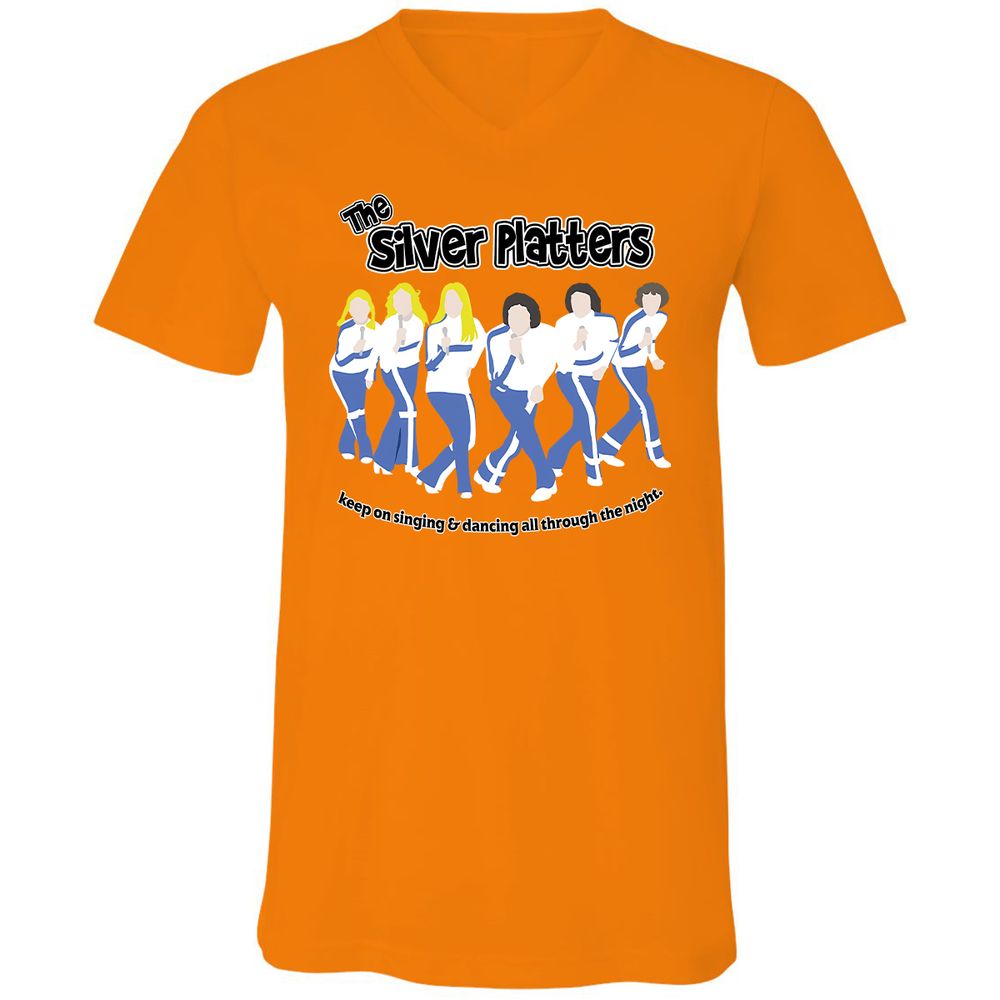 Unisex V-Neck T-Shirt - 7H1R996X - Orange - 11