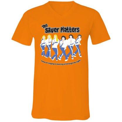 Unisex V-Neck T-Shirt - 7H1R996X - Orange - 11
