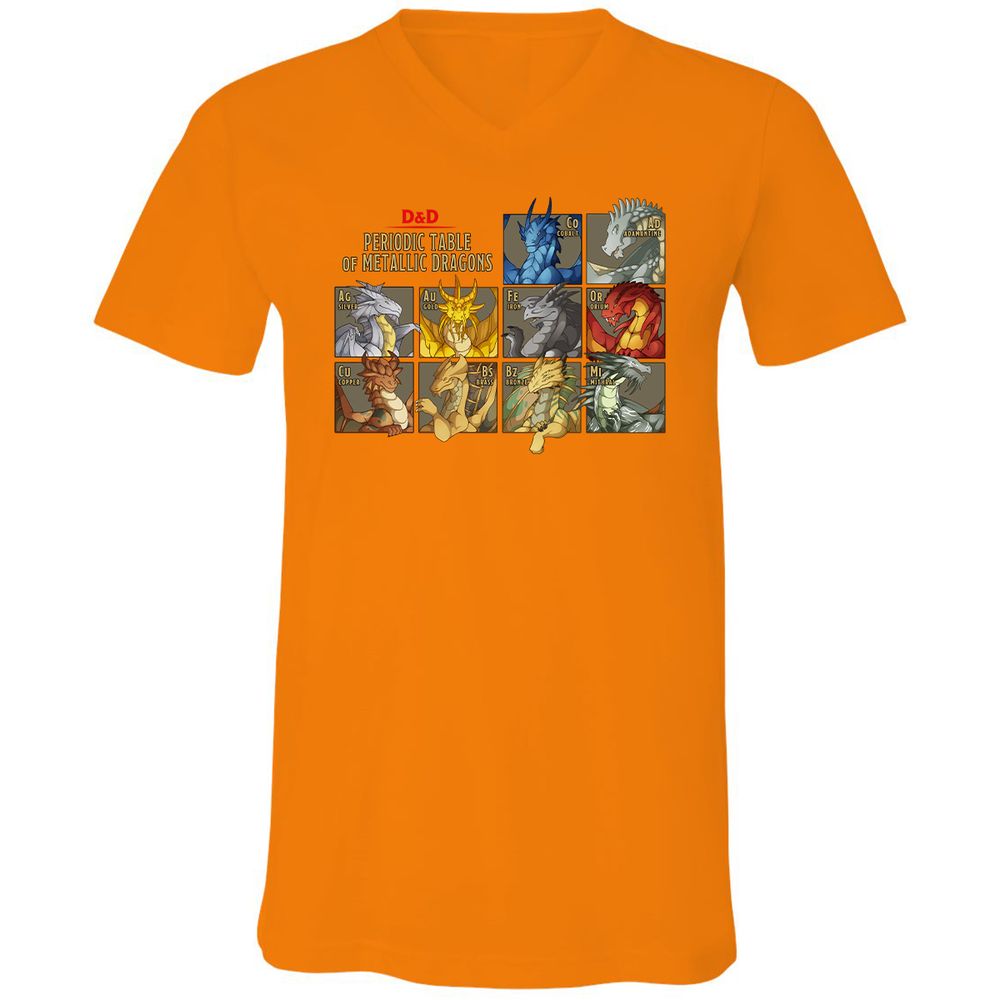 Unisex V-Neck T-Shirt - Y9289P9H - Orange - 11
