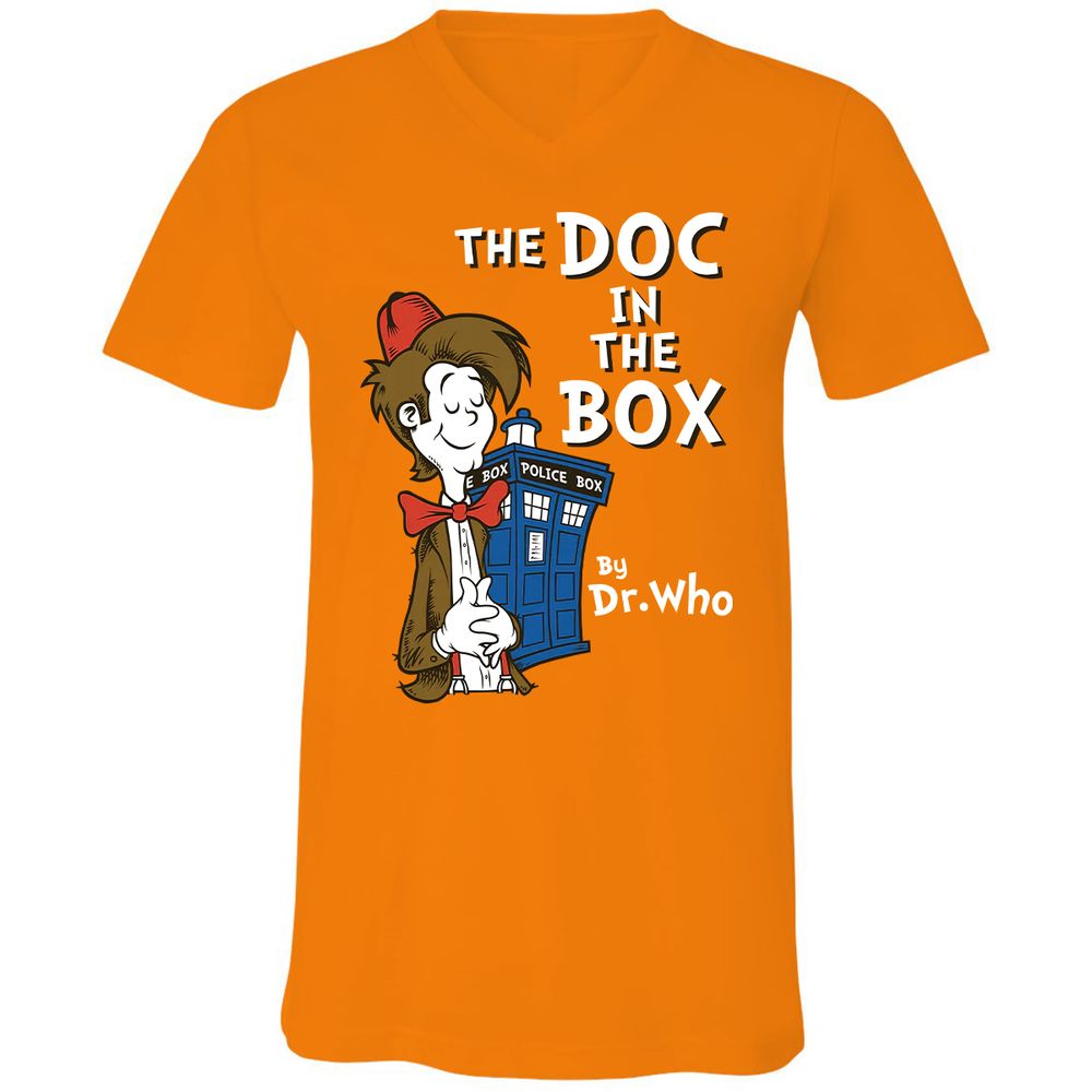 Unisex V-Neck T-Shirt - 16B3AMTV - Orange - 11