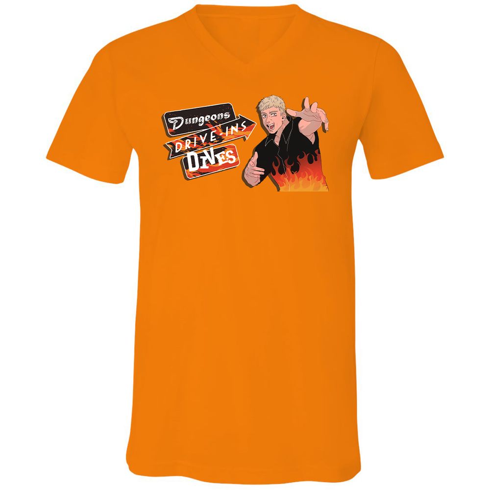 Unisex V-Neck T-Shirt - V1EP46GY - Orange - 11