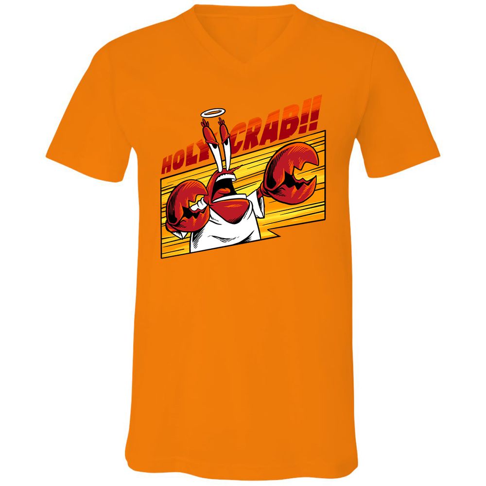 Unisex V-Neck T-Shirt - 9KQY65US - Orange - 11