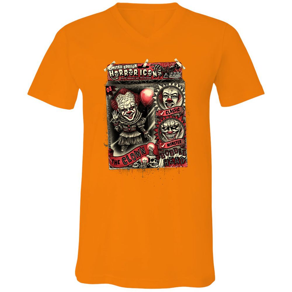 Unisex V-Neck T-Shirt - HRU19LE3 - Orange - 11