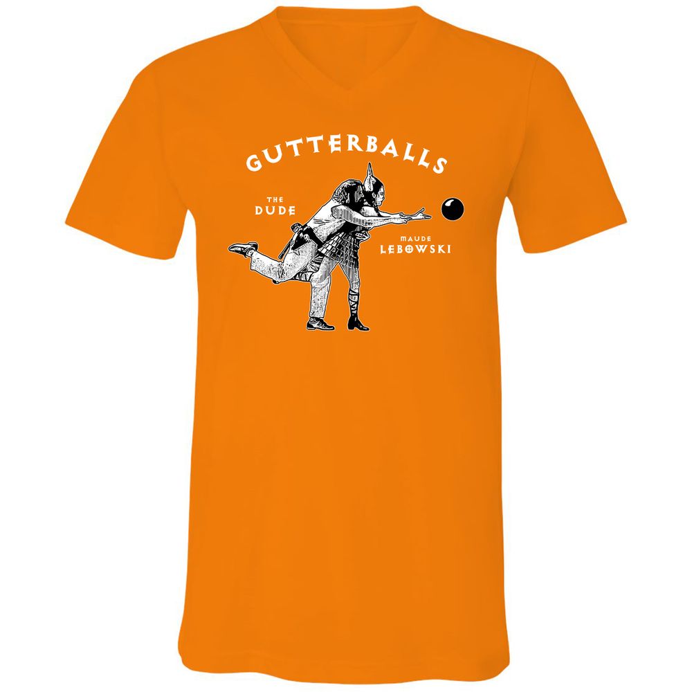 Unisex V-Neck T-Shirt - 9G7K5227 - Orange - 11