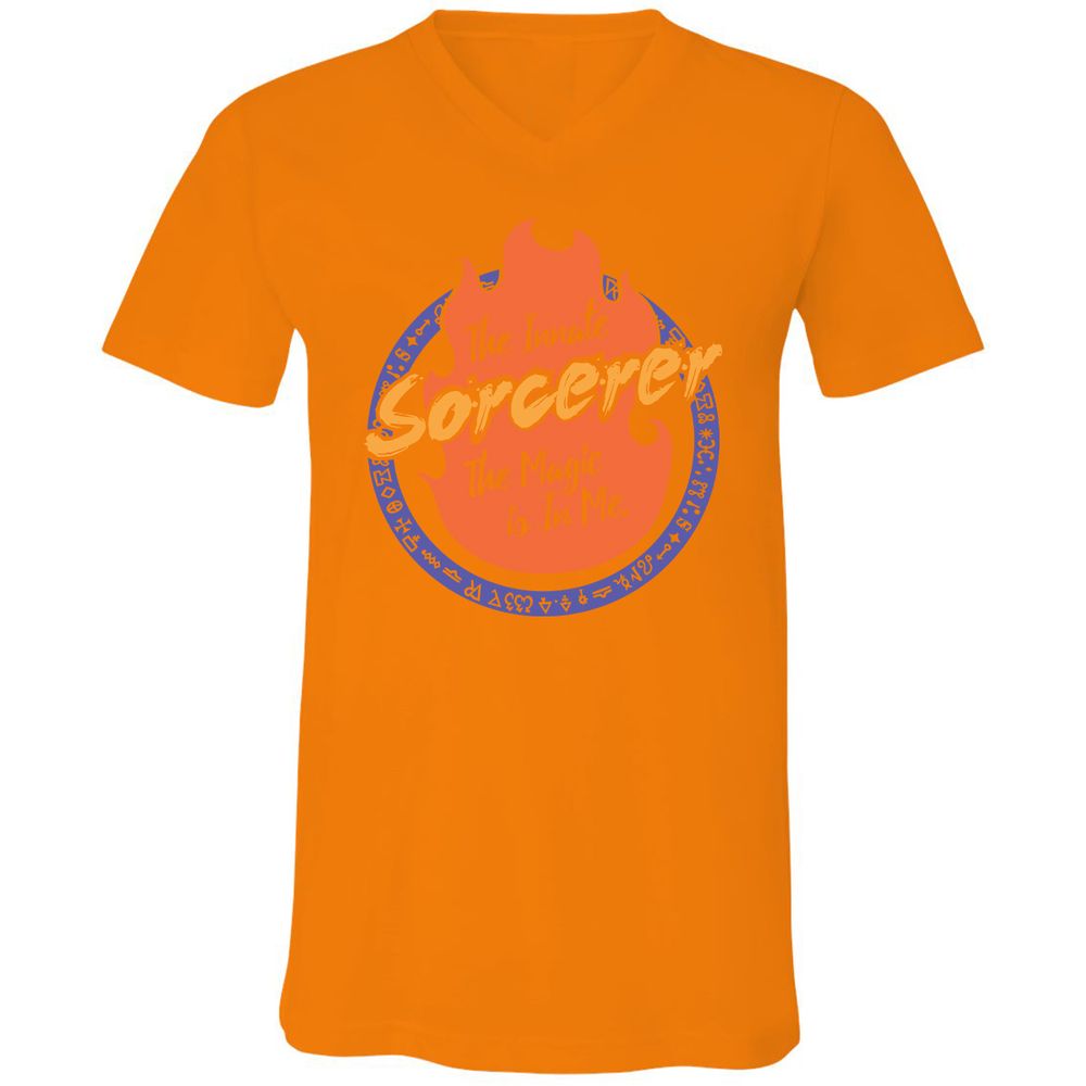 Unisex V-Neck T-Shirt - SZA8LFXD - Orange - 11