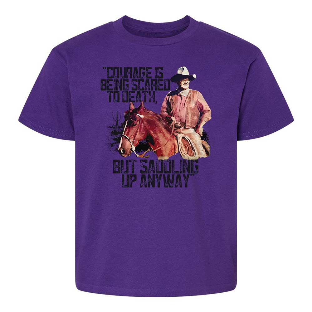 Courage is being scared to death, but saddling up anyway - Purple - 11