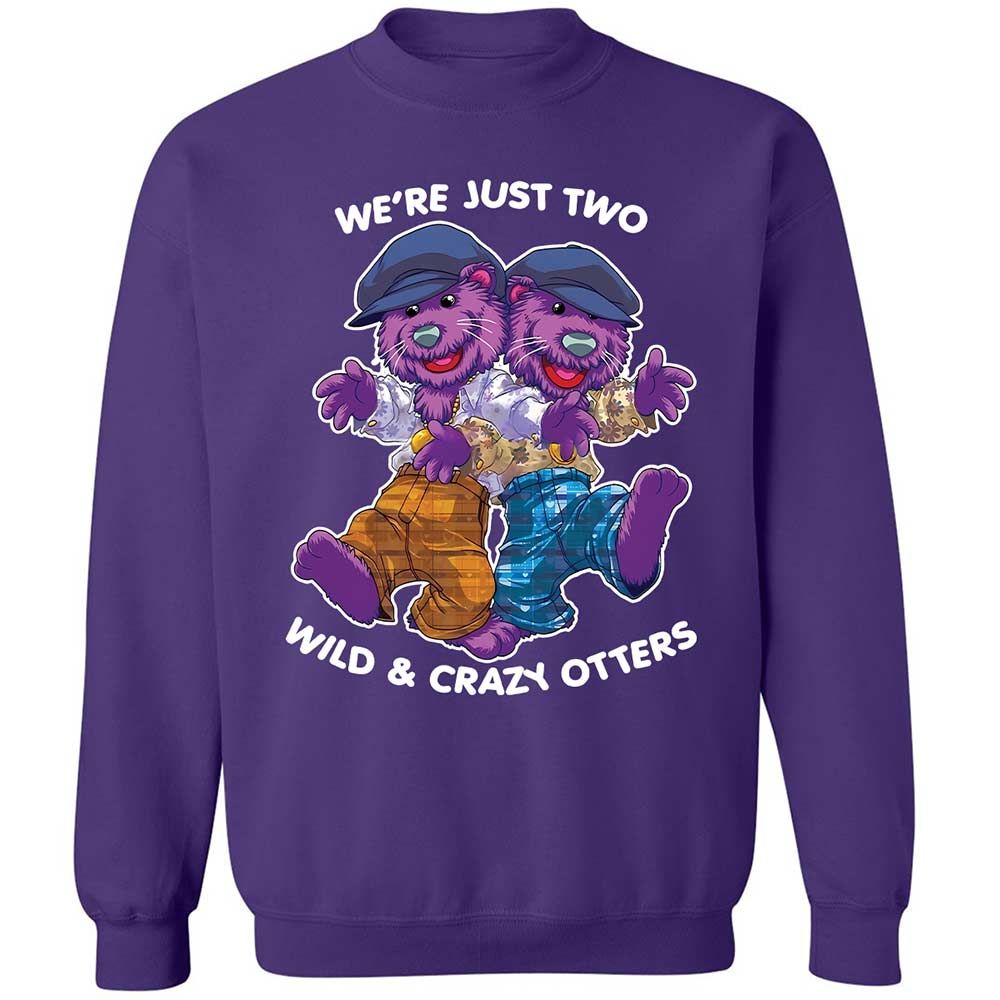 Two wild & crazy otters - Purple - 11