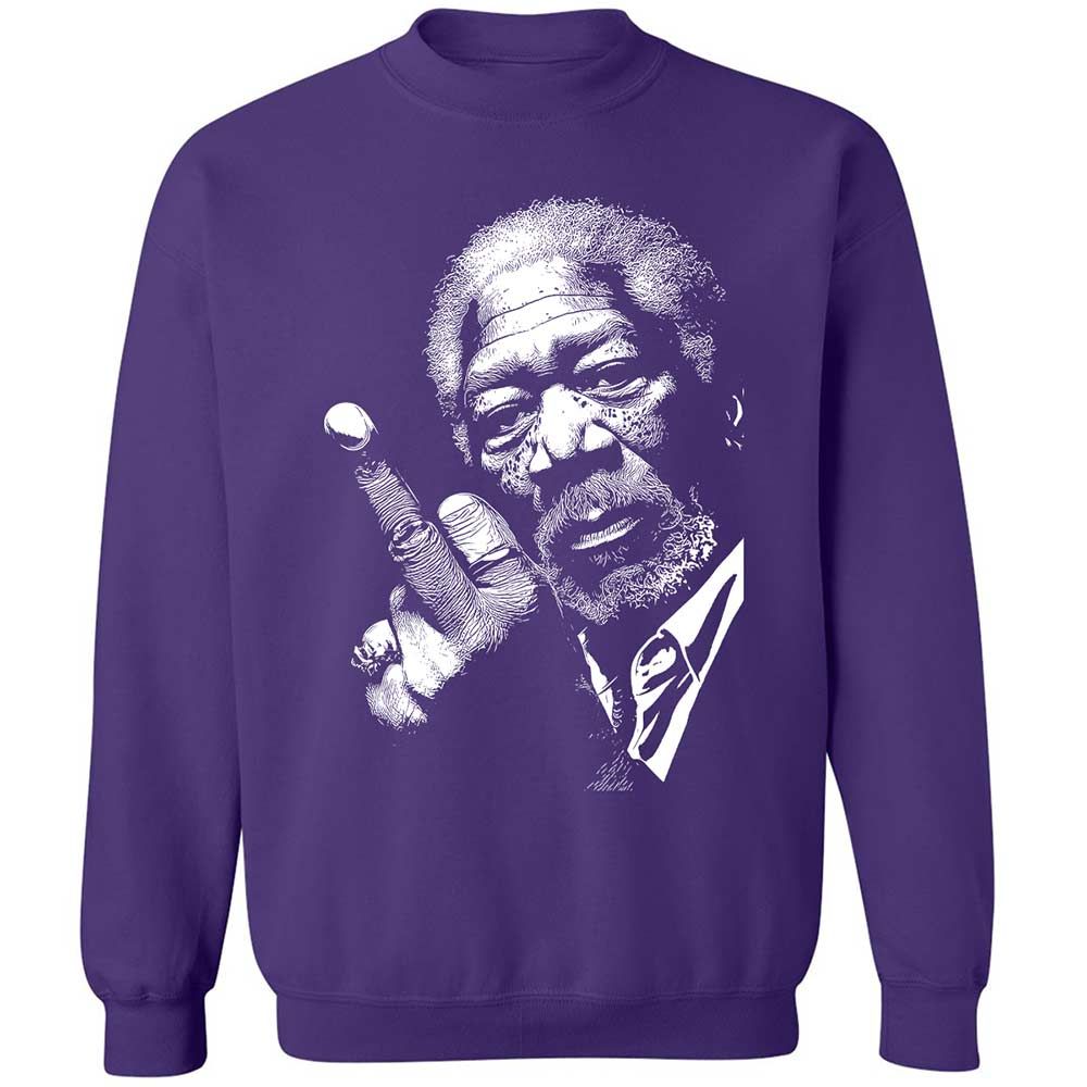 Morgan Freeman middle finger - Purple - 11