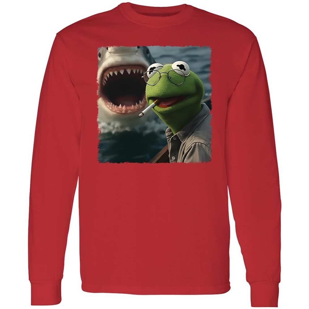 Long Sleeve T-Shirt - HNDVU18Y - Red - 11