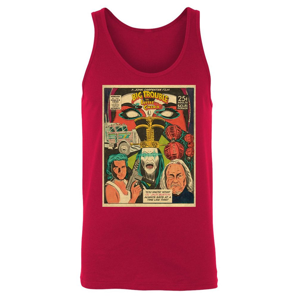 Unisex Jersey Tank - 9DB7TQLW - Red - 11