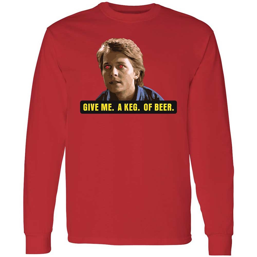 Long Sleeve T-Shirt - HX33NMYJ - Red - 11