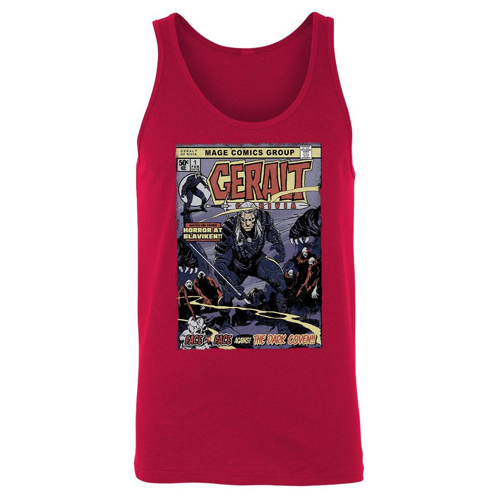Unisex Jersey Tank - UD9VZRKG - Red - 11