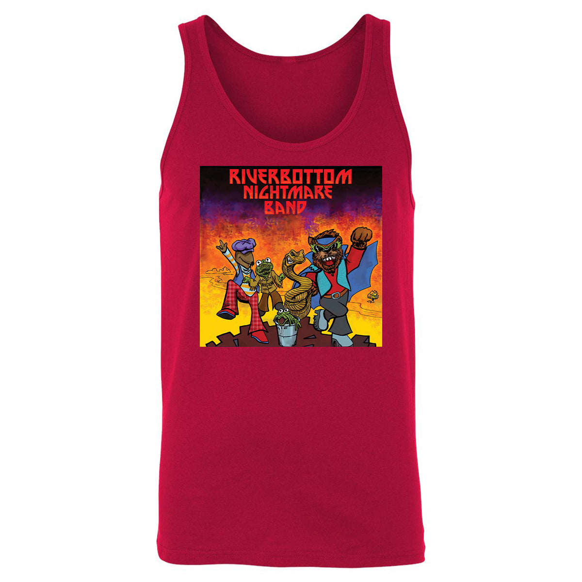 Unisex Jersey Tank - C973VP3C - Red - 11
