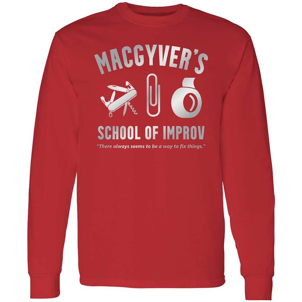 Long Sleeve T-Shirt - J7VD8LR4 - Red - 11