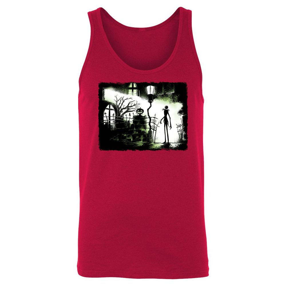 Unisex Jersey Tank - Black - Red - 11