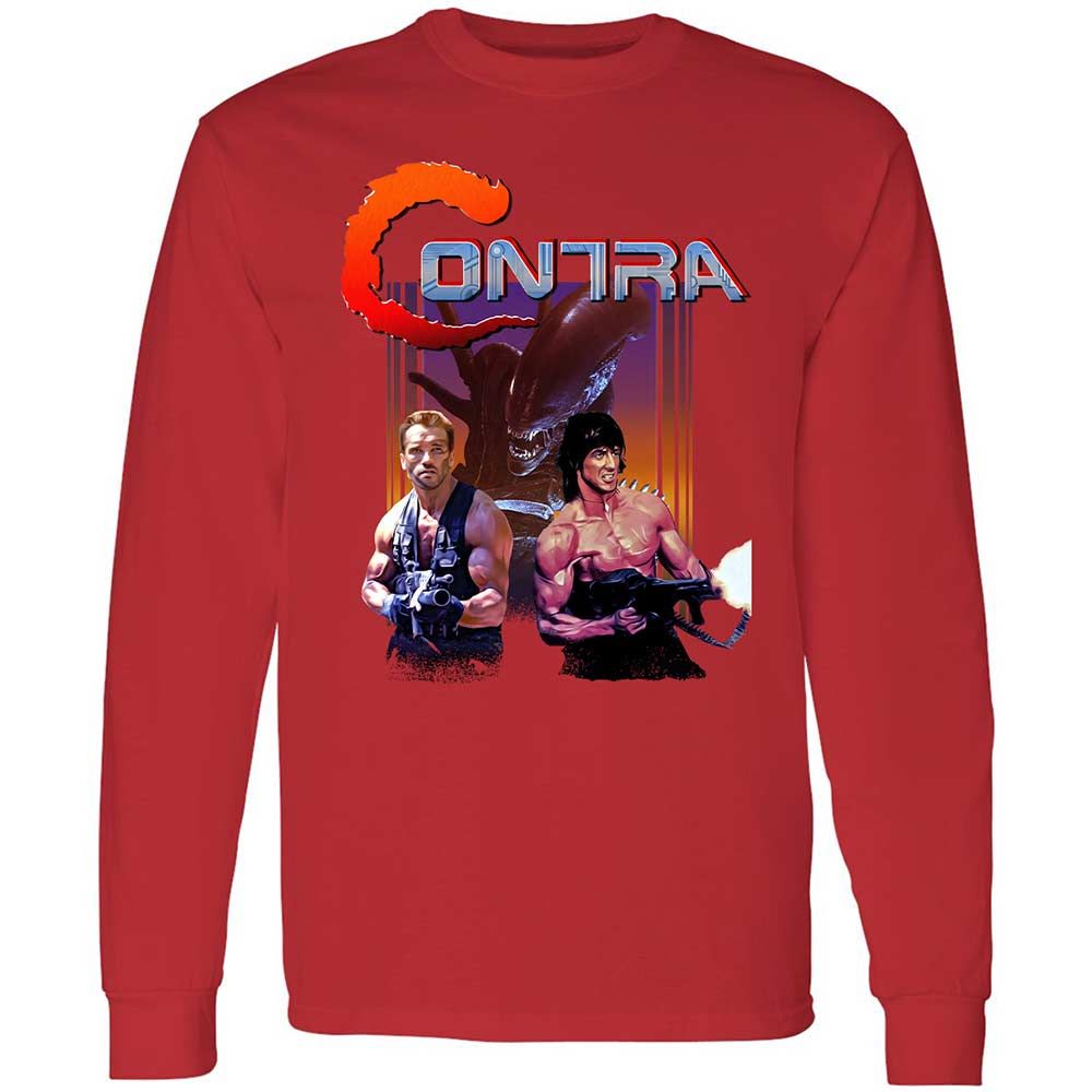 Long Sleeve T-Shirt - F8AHF1XJ - Red - 11