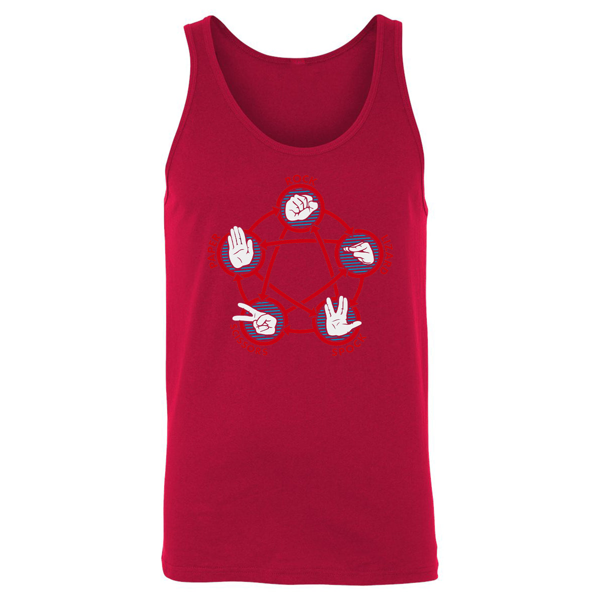 Unisex Jersey Tank - 1DGJQ3D8 - Red - 11