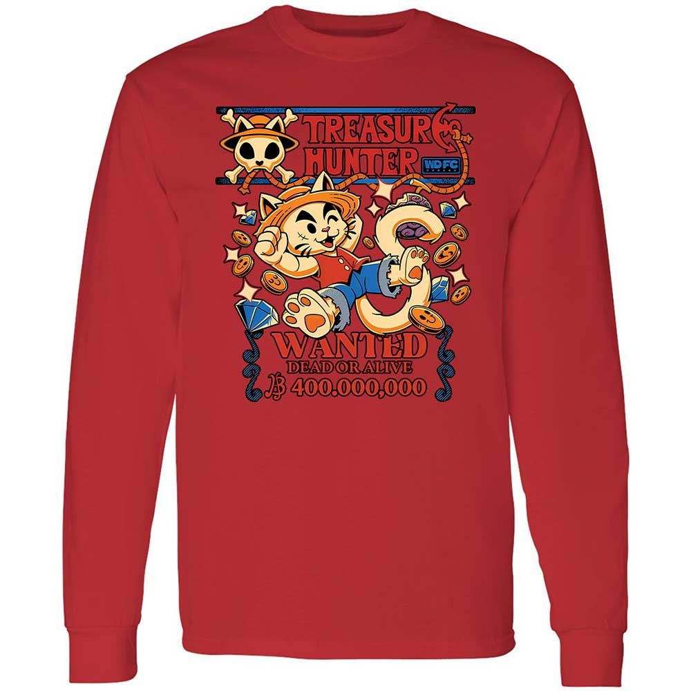 Long Sleeve T-Shirt - YHFTXG6U - Red - 11