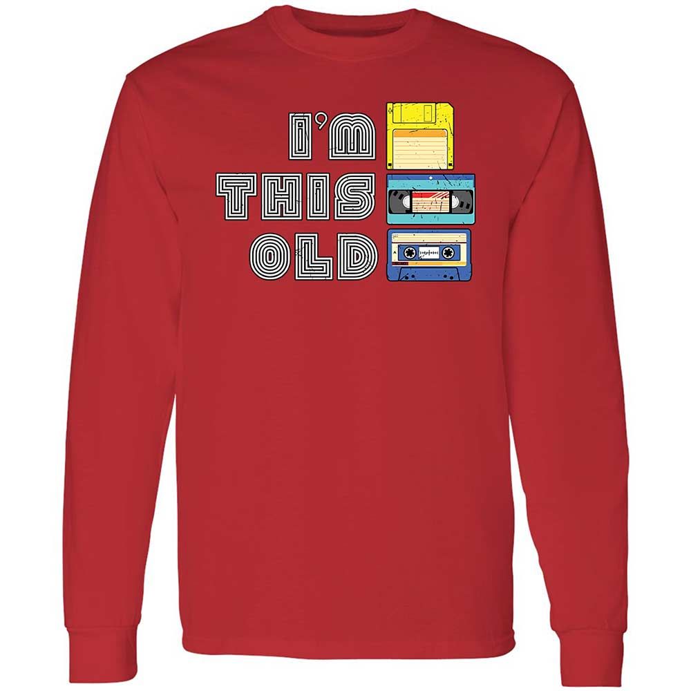Long Sleeve T-Shirt - Black - Red - 11