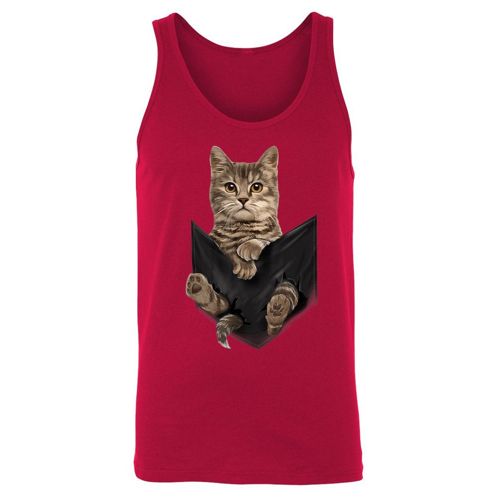 Unisex Jersey Tank - KLL94Y5F - Red - 11