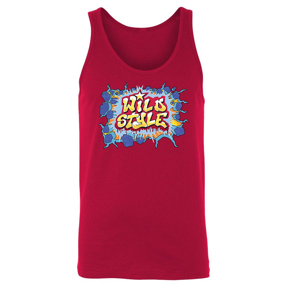 Unisex Jersey Tank - Black - Red - 11