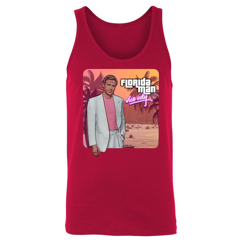 Unisex Jersey Tank - KF4AH61W - Red - 11