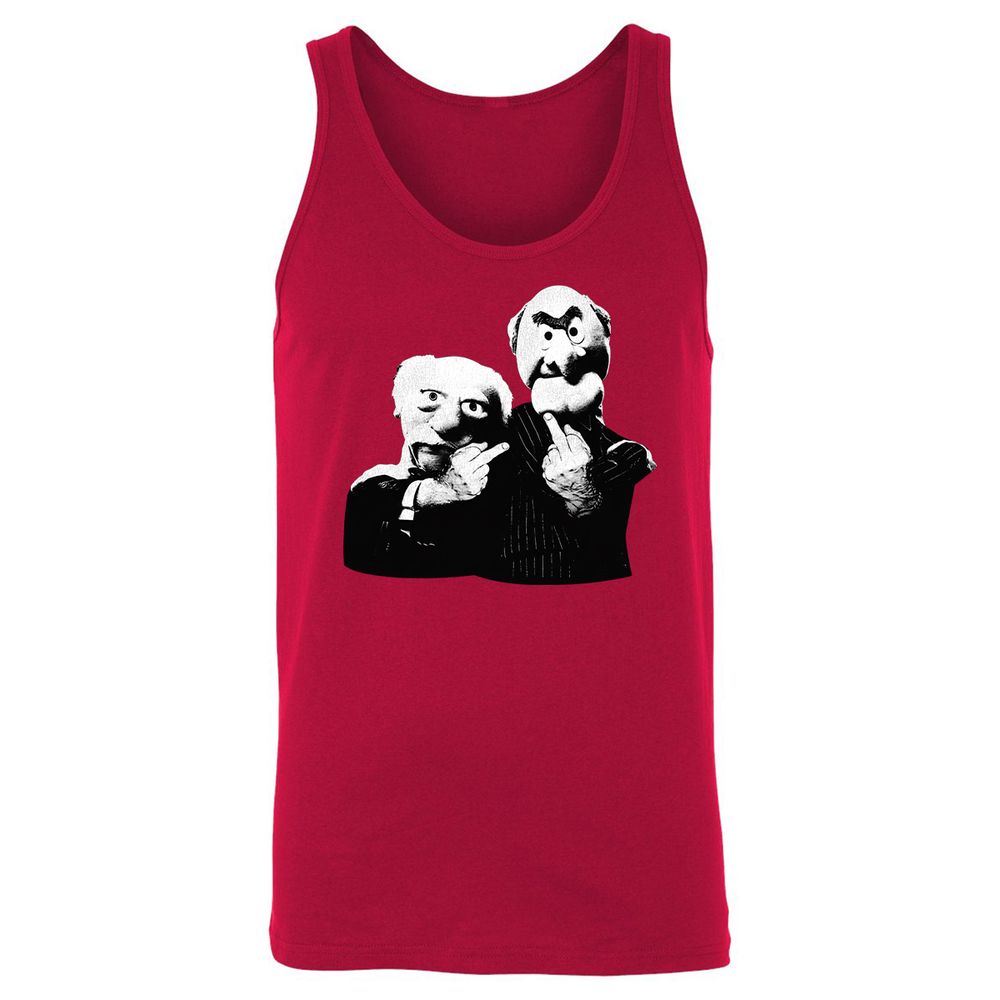 Statler and Waldorf Middle Finger - Red - 11