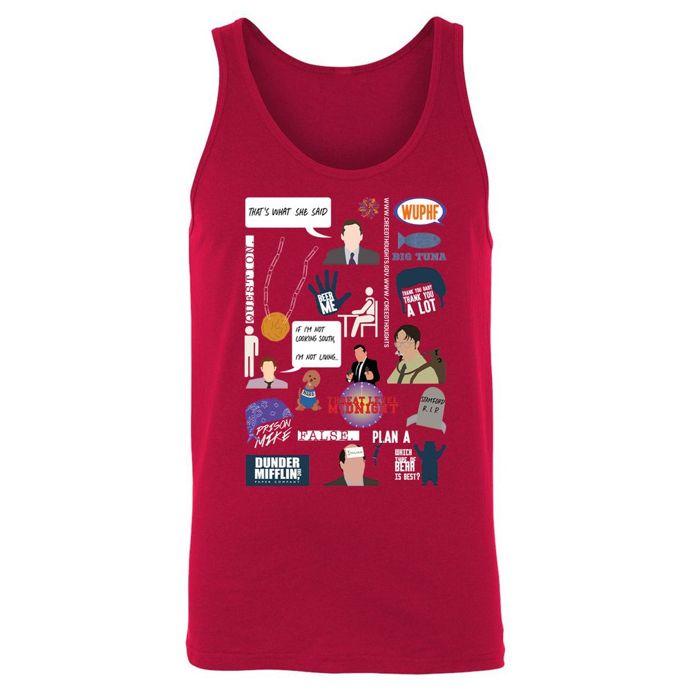 Unisex Jersey Tank - 7S4DZV6B - Red - 11