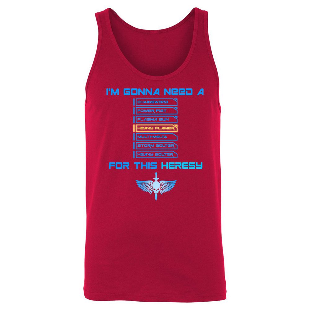 Unisex Jersey Tank - PQJE39VE - Red - 11