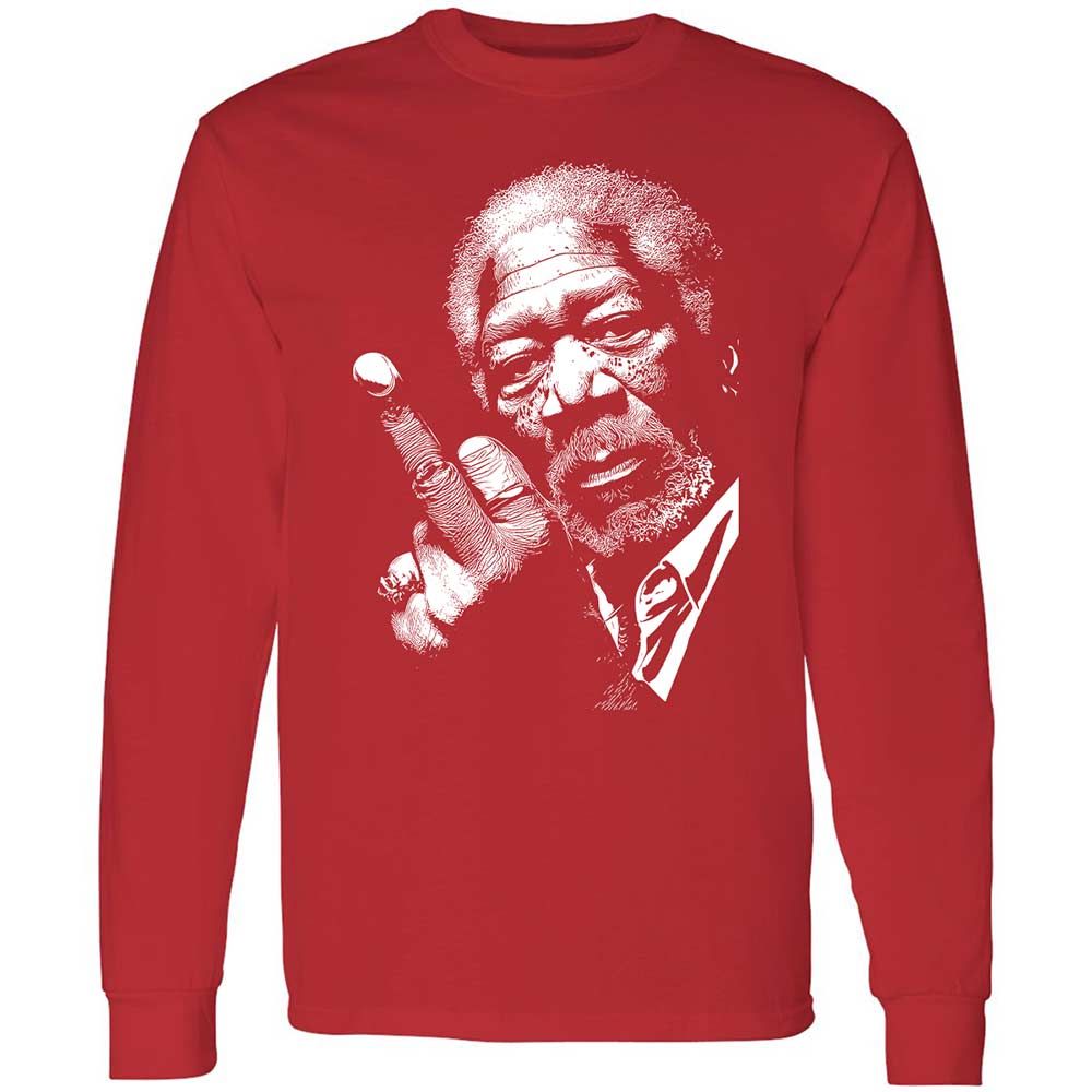 Morgan Freeman middle finger - Red - 11