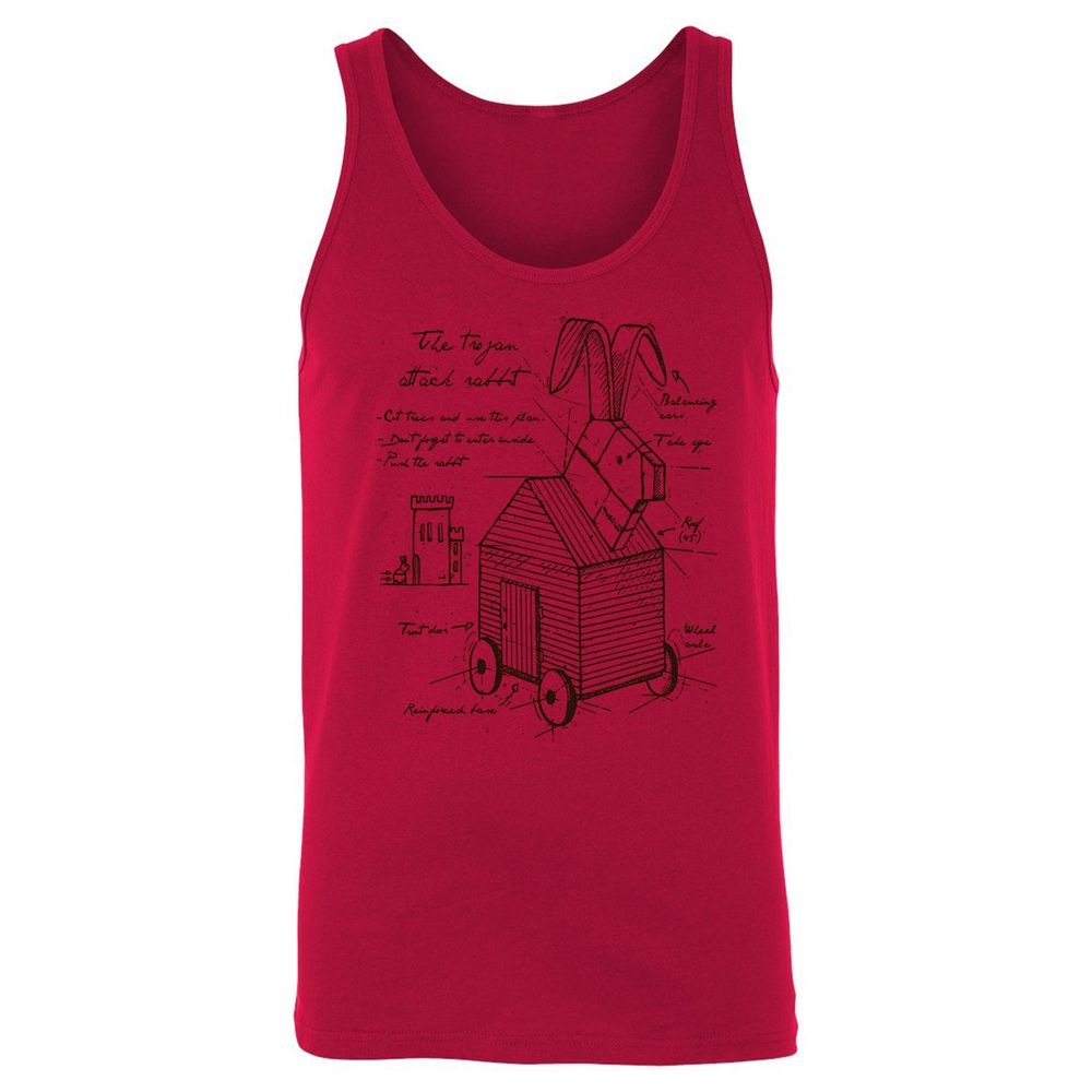 Unisex Jersey Tank - Q7NYSGFQ - Red - 11