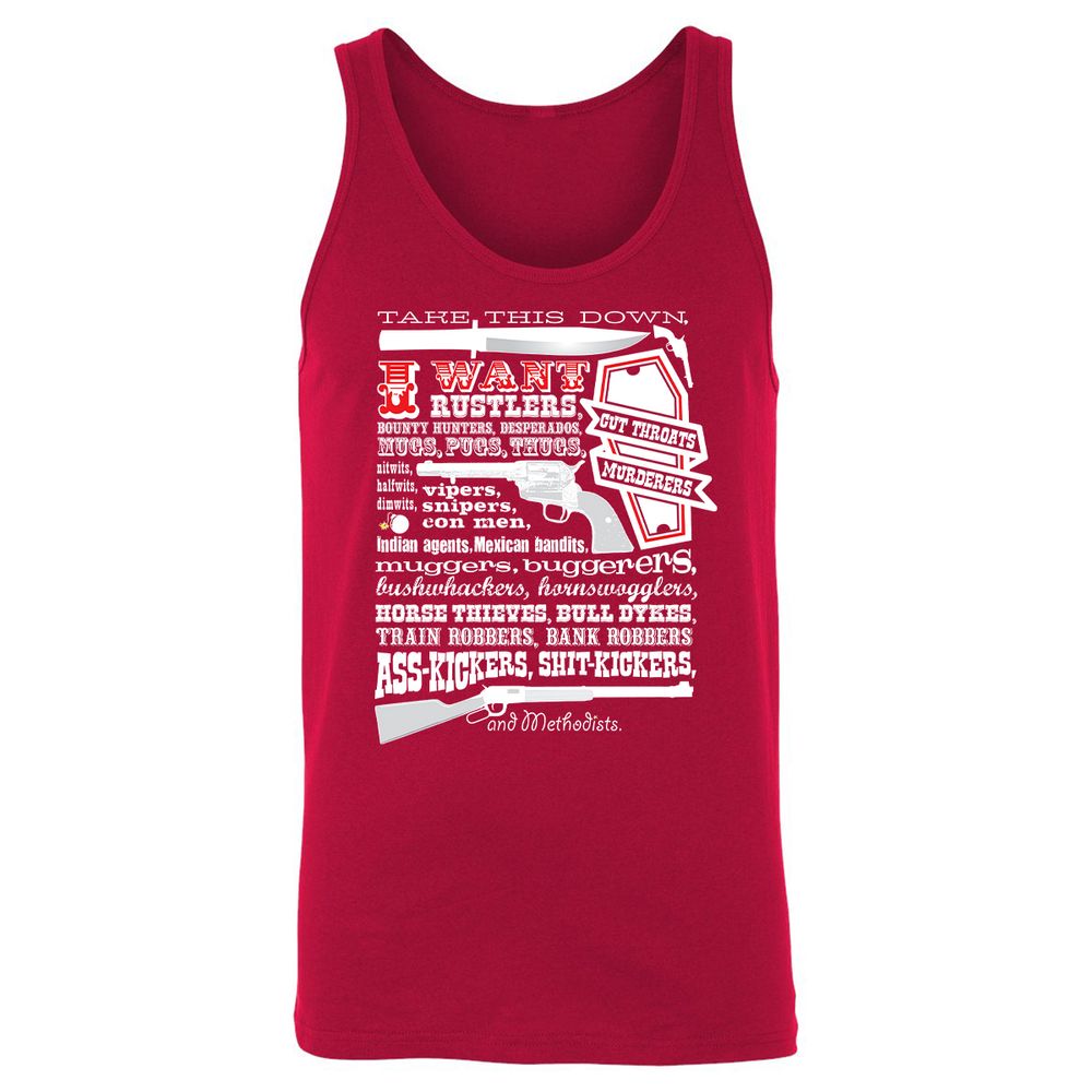 Unisex Jersey Tank - UMA6XXYF - Red - 11