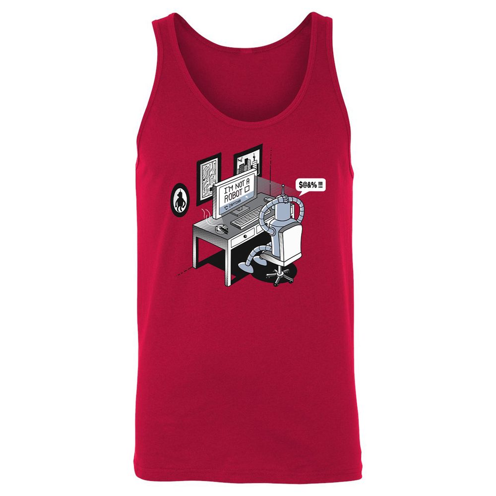 Unisex Jersey Tank - PFQBG3ZW - Red - 11