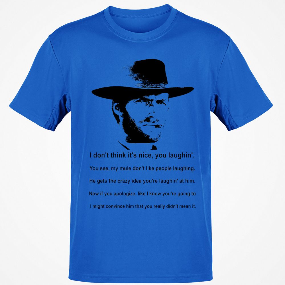 Clint Eastwood Mule Quote - Royal - 11