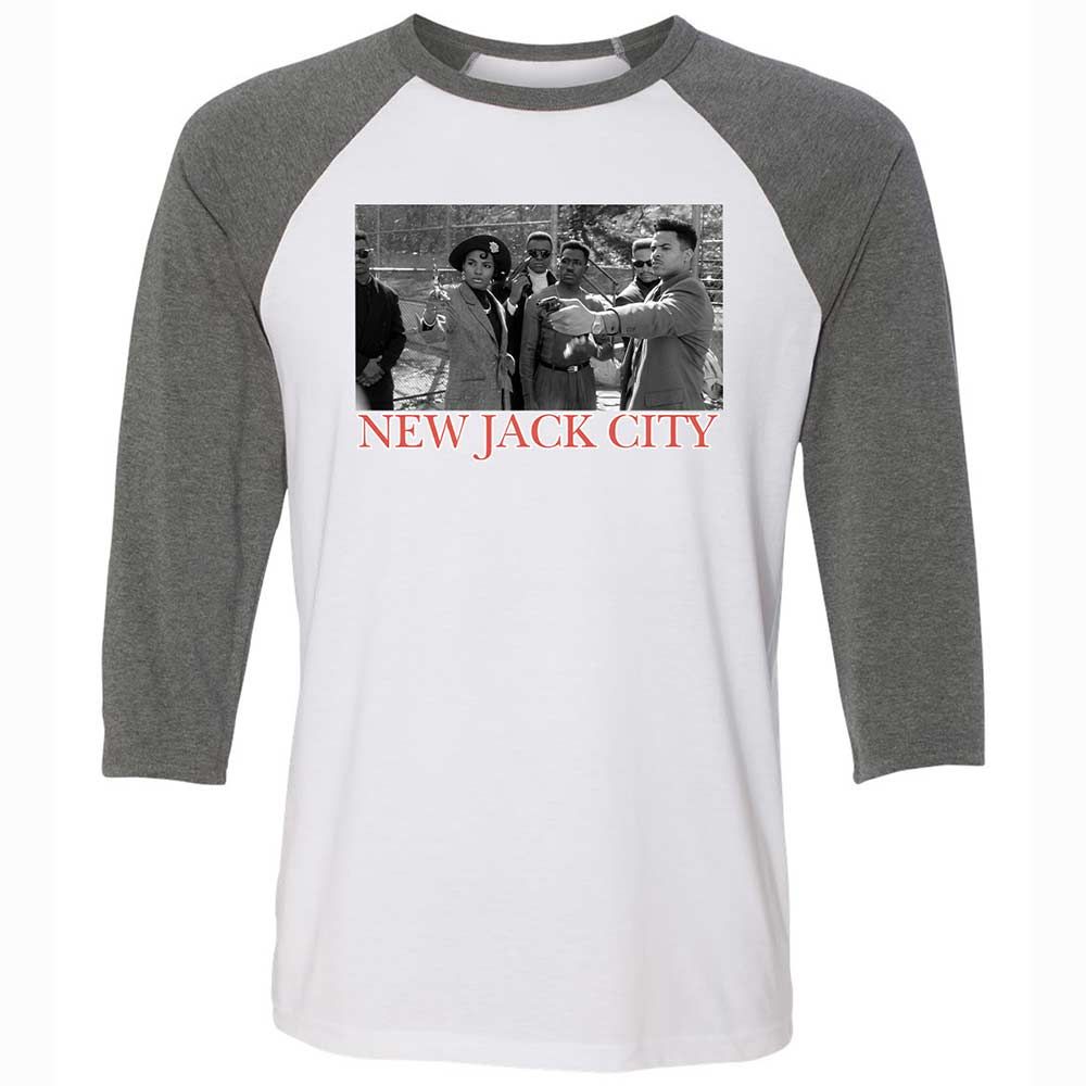 Unisex 3/4 Baseball Tee - KKRDCX2W - White/Deep Heather - 11